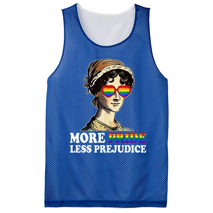 More Pride Less Prejudice Lgbt Gay Proud Ally Pride Month Mesh Reversible Basketball Jersey Tank