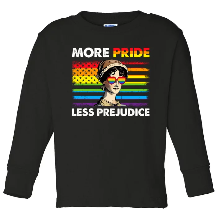 More Pride Less Prejudice Lgbt Gay Proud Ally Pride Month. Toddler Long Sleeve Shirt