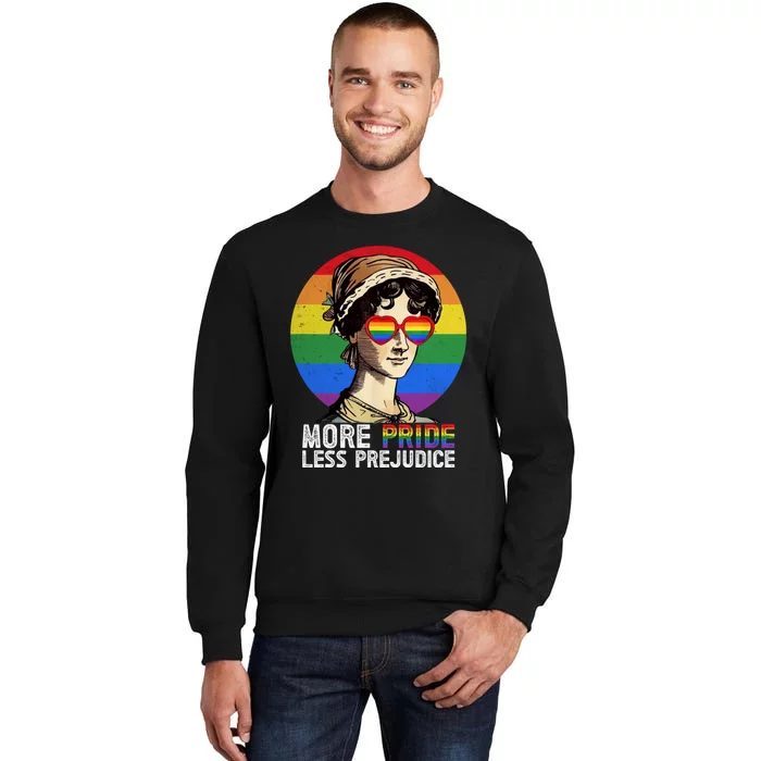 More Pride Less Prejudice Lgbt Gay Proud Ally Pride Month. Tall Sweatshirt