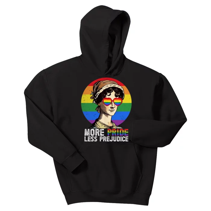 More Pride Less Prejudice Lgbt Gay Proud Ally Pride Month. Kids Hoodie