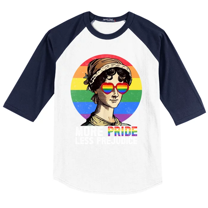 More Pride Less Prejudice Lgbt Gay Proud Ally Pride Month. Baseball Sleeve Shirt