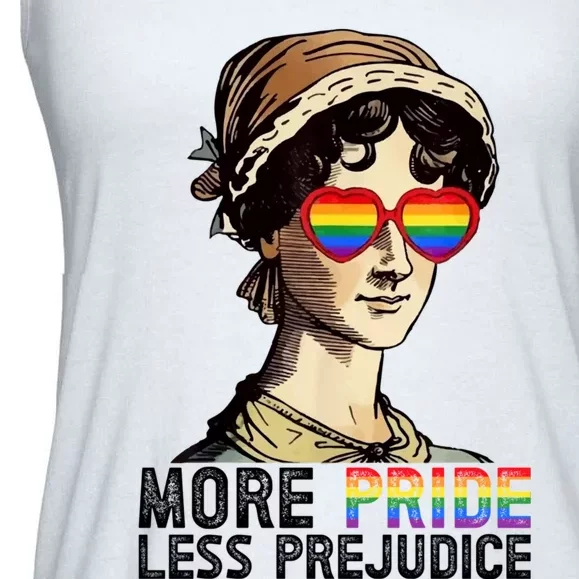 More Pride Less Prejudice Lgbt Gay Proud Ally Pride Month. Ladies Essential Flowy Tank