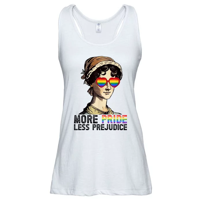 More Pride Less Prejudice Lgbt Gay Proud Ally Pride Month. Ladies Essential Flowy Tank