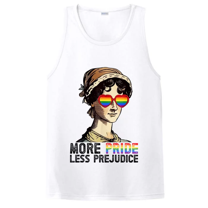 More Pride Less Prejudice Lgbt Gay Proud Ally Pride Month. Performance Tank