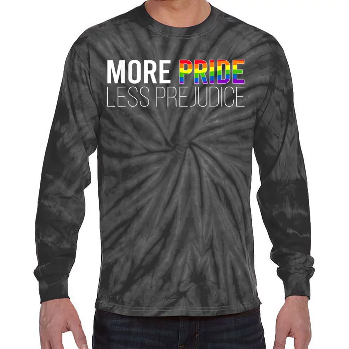 MORE PRIDE LESS PREJUDICE LGBT Fun Gay Lit Meme Tie-Dye Long Sleeve Shirt