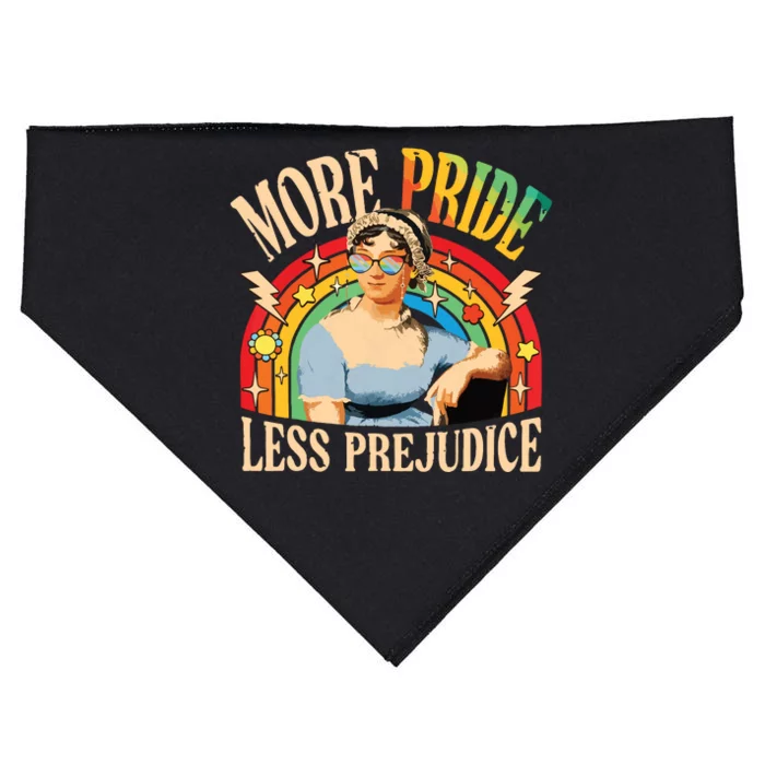 More Pride Less Prejudice Lgbtq Rainbow USA-Made Doggie Bandana