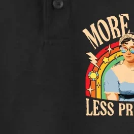 More Pride Less Prejudice Lgbtq Rainbow Dry Zone Grid Performance Polo