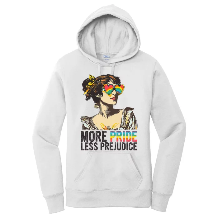 More Pride Less Prejudice Lgbt Pride Month More Pride Women's Pullover Hoodie