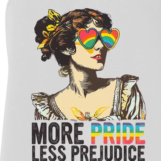 More Pride Less Prejudice Lgbt Pride Month More Pride Women's Racerback Tank