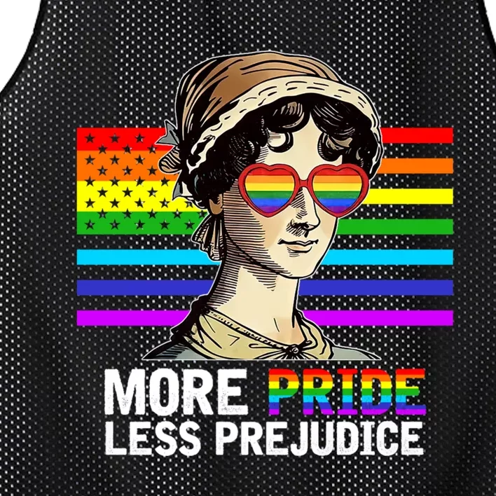 More Pride Less Prejudice LGBT Gay Pride Month Mesh Reversible Basketball Jersey Tank