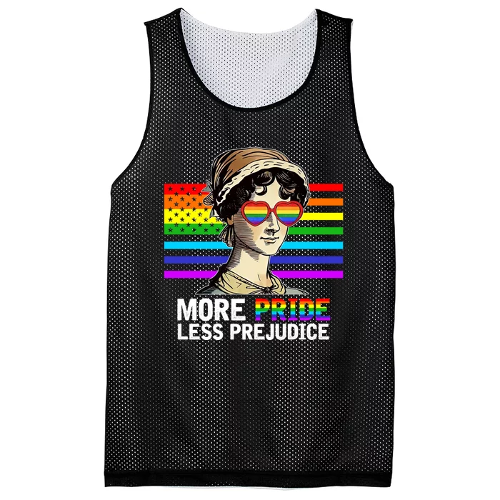 More Pride Less Prejudice LGBT Gay Pride Month Mesh Reversible Basketball Jersey Tank