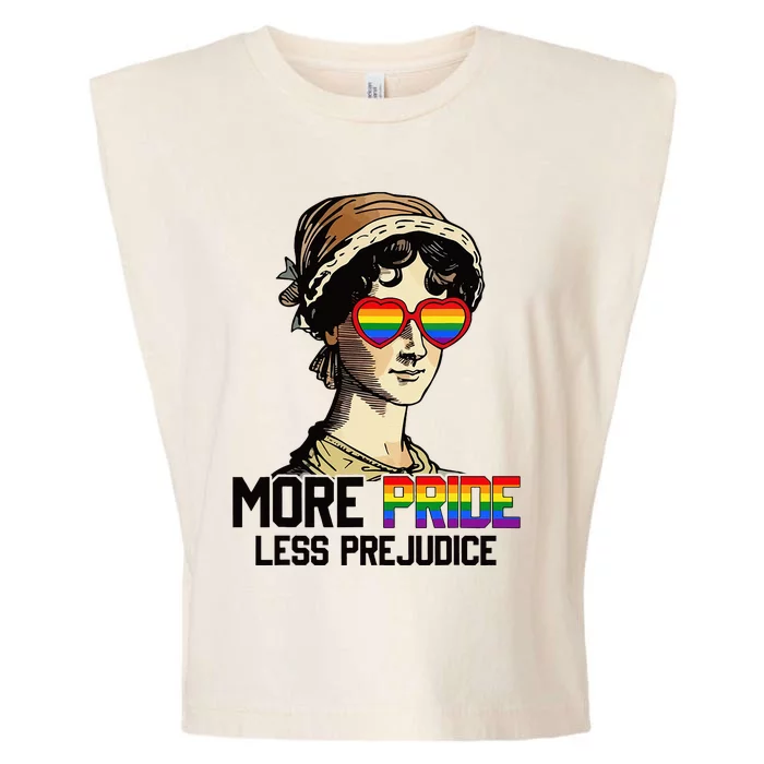 More Pride Less Prejudice Lgbt Gay Proud Ally Pride Month Garment-Dyed Women's Muscle Tee