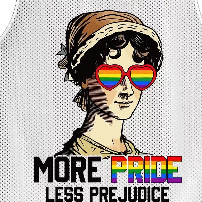 More Pride Less Prejudice Lgbt Gay Proud Ally Pride Month Mesh Reversible Basketball Jersey Tank