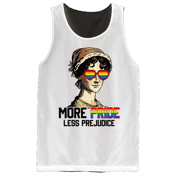 More Pride Less Prejudice Lgbt Gay Proud Ally Pride Month Mesh Reversible Basketball Jersey Tank