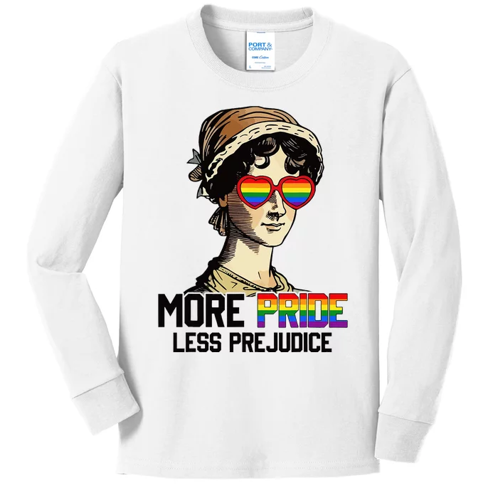 More Pride Less Prejudice Lgbt Gay Proud Ally Pride Month Kids Long Sleeve Shirt