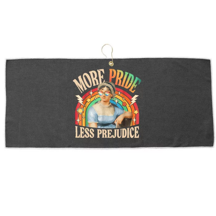 More Pride Less Prejudice Lgbtq Rainbow Large Microfiber Waffle Golf Towel