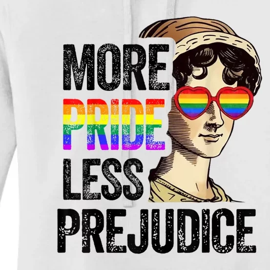 More Pride Less Prejudice Lgbt Gay Proud Ally Pride Month Women's Pullover Hoodie