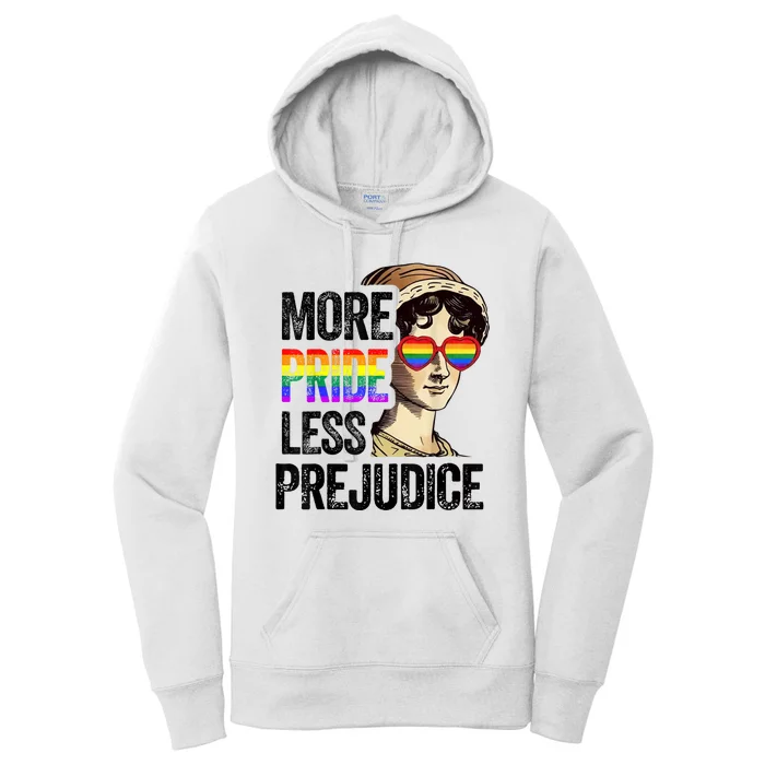 More Pride Less Prejudice Lgbt Gay Proud Ally Pride Month Women's Pullover Hoodie