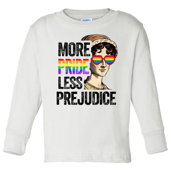 More Pride Less Prejudice Lgbt Gay Proud Ally Pride Month Toddler Long Sleeve Shirt