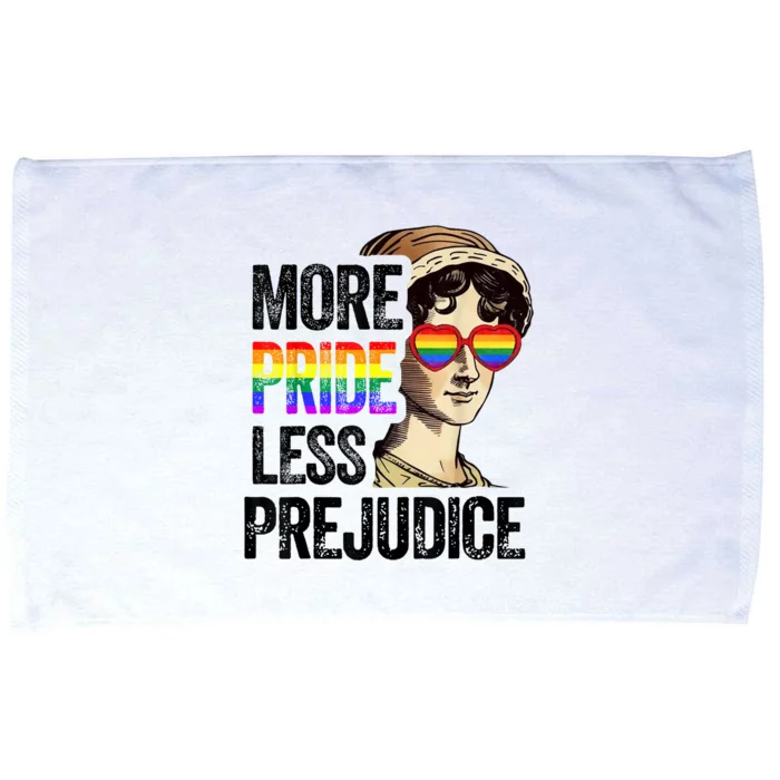 More Pride Less Prejudice Lgbt Gay Proud Ally Pride Month Microfiber Hand Towel