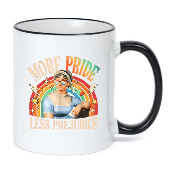 More Pride Less Prejudice Lgbtq Rainbow Black Color Changing Mug