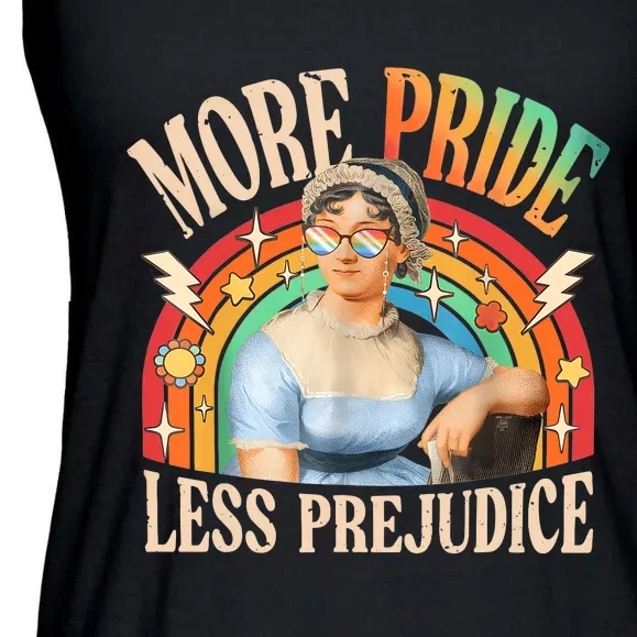 More Pride Less Prejudice Lgbtq Rainbow Ladies Essential Flowy Tank