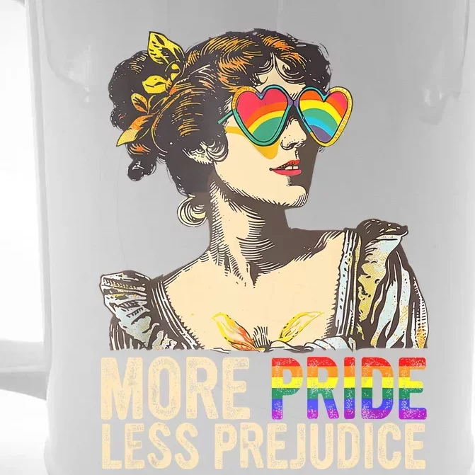 More Pride Less Prejudice Lgbtq Rainbow Front & Back Beer Stein