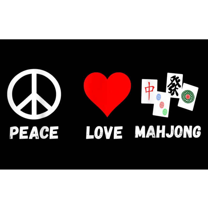 Mahjong Peace Love Playing Mah Jongg Player Majiang Bumper Sticker