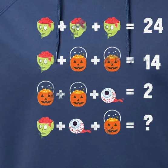 Math Puzzle Lazy DIY Halloween Costume Teacher Student Kids Performance Fleece Hoodie