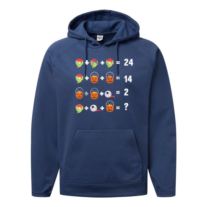 Math Puzzle Lazy DIY Halloween Costume Teacher Student Kids Performance Fleece Hoodie