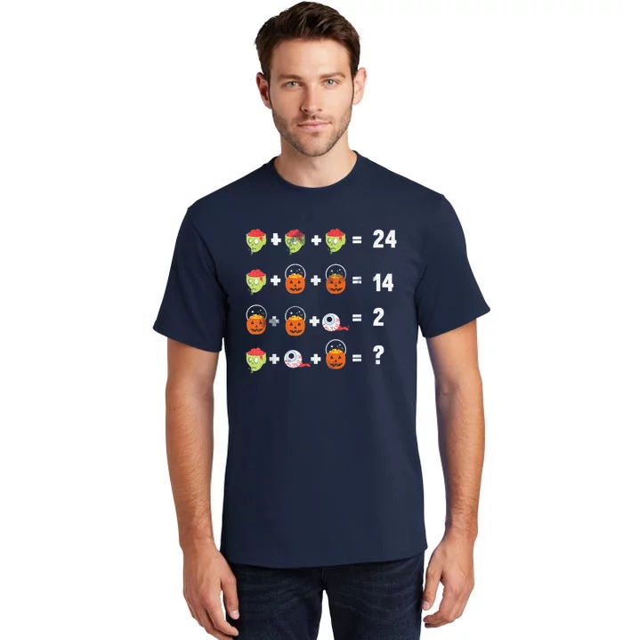 Math Puzzle Lazy DIY Halloween Costume Teacher Student Kids Tall T-Shirt