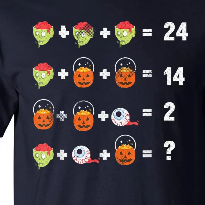 Math Puzzle Lazy DIY Halloween Costume Teacher Student Kids Tall T-Shirt