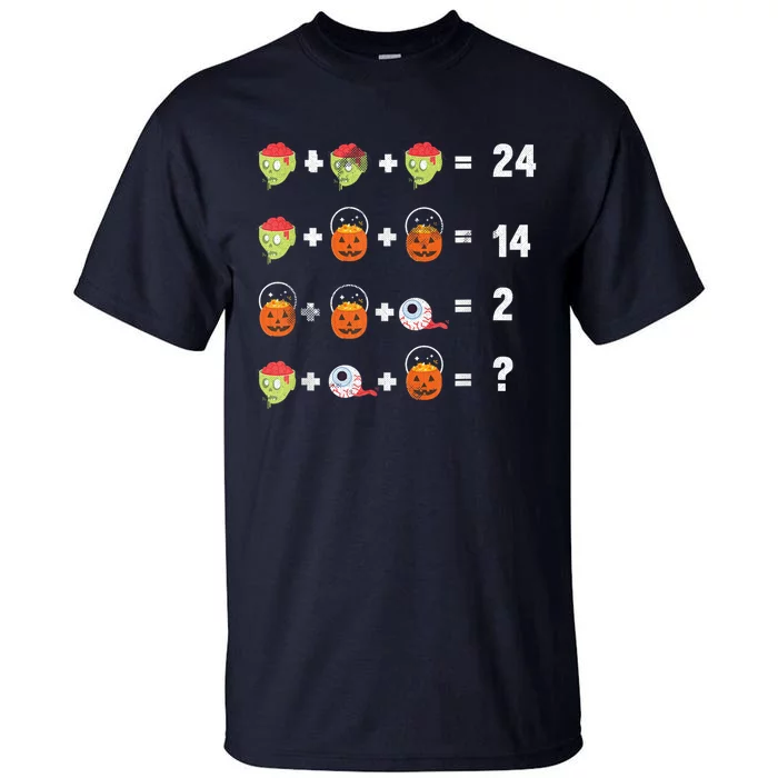 Math Puzzle Lazy DIY Halloween Costume Teacher Student Kids Tall T-Shirt