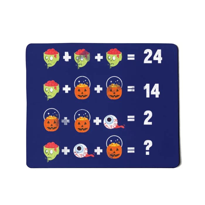 Math Puzzle Lazy DIY Halloween Costume Teacher Student Kids Mousepad