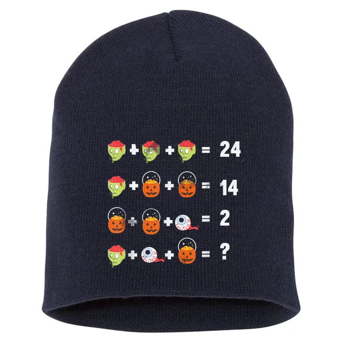 Math Puzzle Lazy DIY Halloween Costume Teacher Student Kids Short Acrylic Beanie