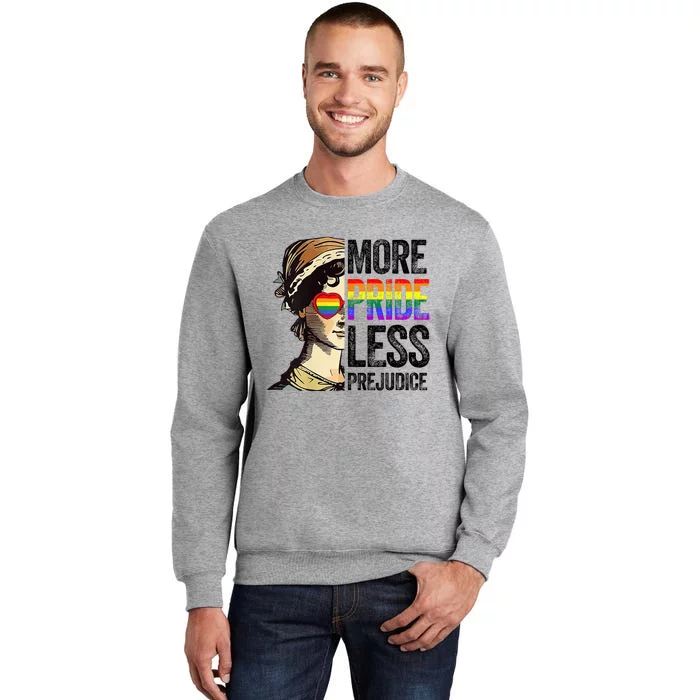 More Pride Less Prejudice Lgbt Gay Proud Ally Pride Month Tall Sweatshirt