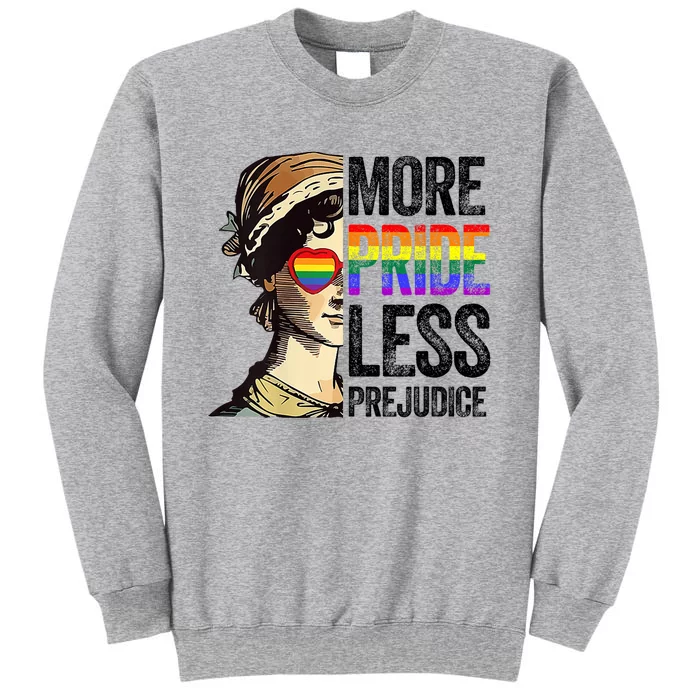 More Pride Less Prejudice Lgbt Gay Proud Ally Pride Month Tall Sweatshirt