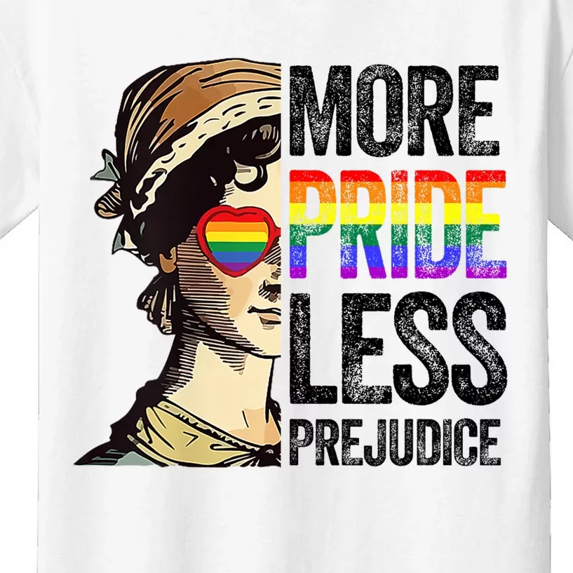 More Pride Less Prejudice Lgbt Gay Proud Ally Pride Month Kids T-Shirt