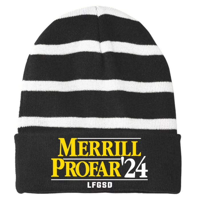 Merrill Profar Lfgsd 2024 San Diego Football Striped Beanie with Solid Band