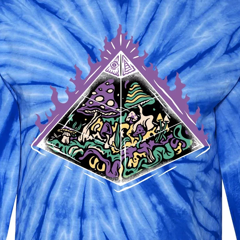 Mushroom Pyramid Tie-Dye Long Sleeve Shirt