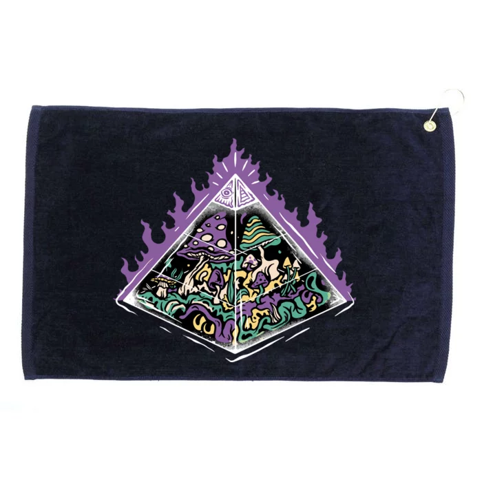 Mushroom Pyramid Grommeted Golf Towel