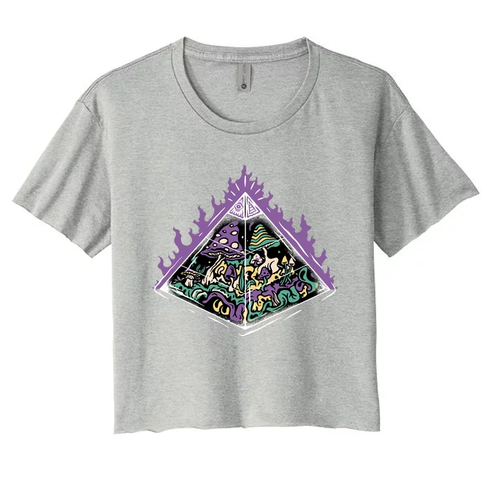 Mushroom Pyramid Women's Crop Top Tee