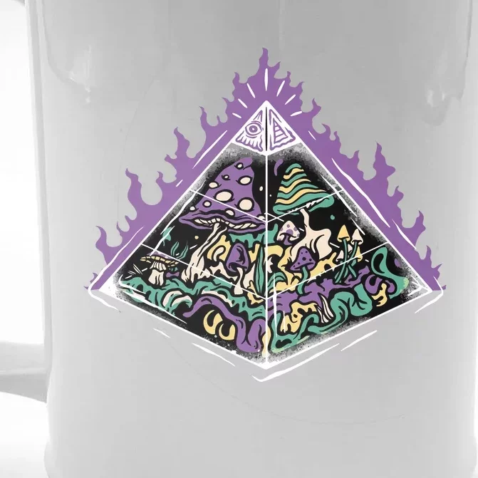 Mushroom Pyramid Front & Back Beer Stein