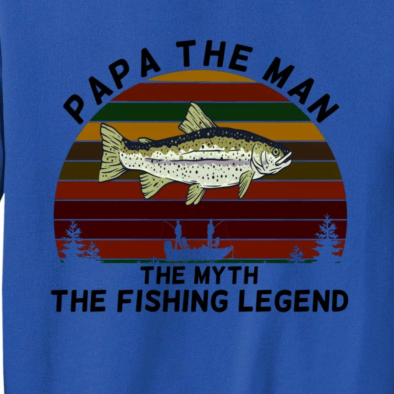 Meaningful Papa Myth Legend Salmon Fishing Great Gift Tall Sweatshirt