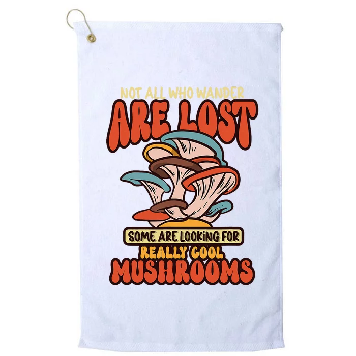 Mushroom Picker Mushroom Farmer Mushroom Picking Platinum Collection Golf Towel