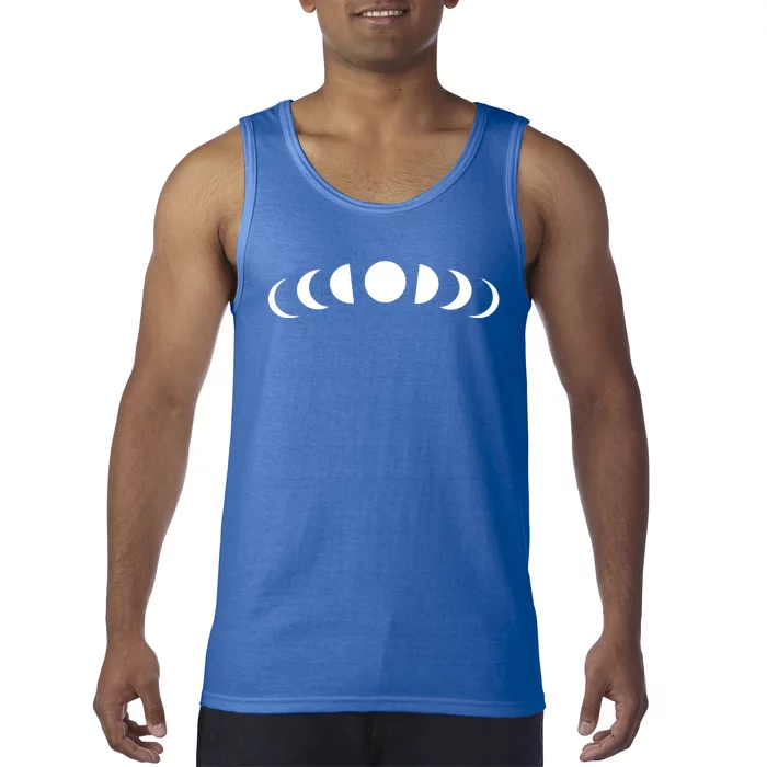 Moon Phases Minimalistic White Moons Witch Stuff Gift Tank Top