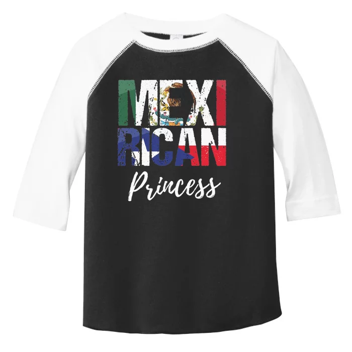 Mexirican Princess Mexico Flag Puerto Rico Flag Toddler Fine Jersey T-Shirt