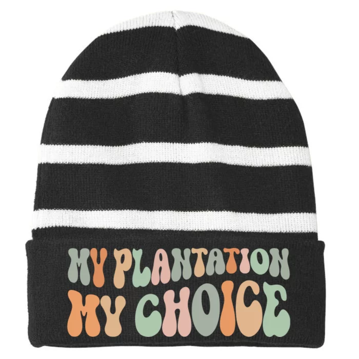 My Plantation My Choice Striped Beanie with Solid Band