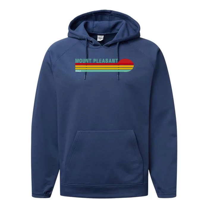 Mount Pleasant Michigan Performance Fleece Hoodie