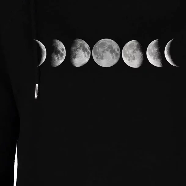 Moon Phases Womens Funnel Neck Pullover Hood